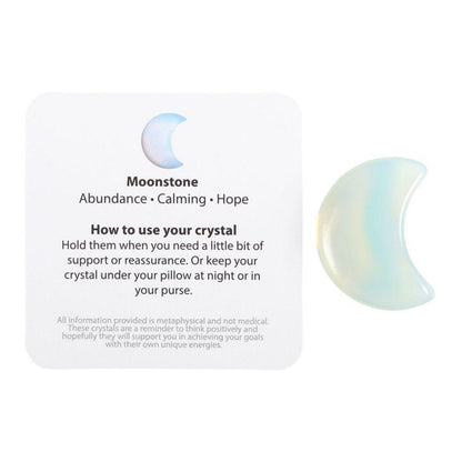 Stay Wild Moonstone Crystal Moon in a Bag - DuvetDay.co.uk