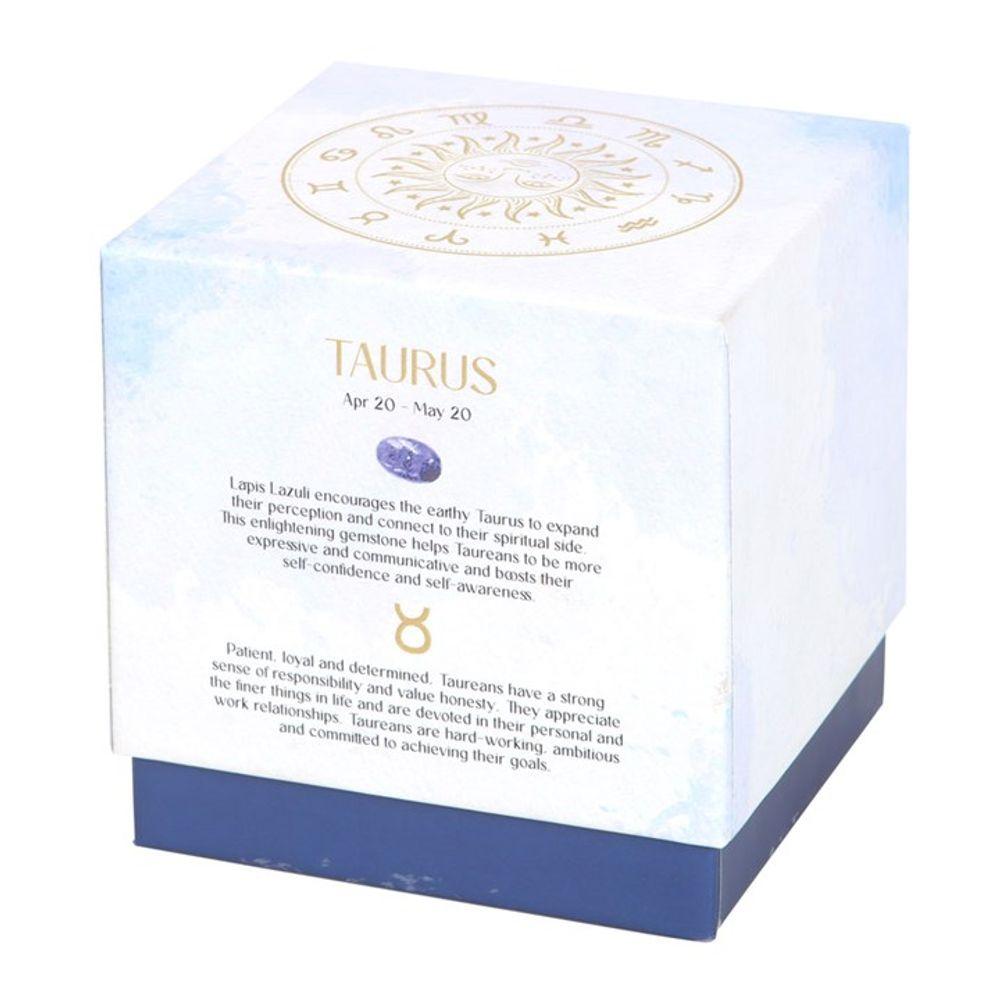 Taurus Amber & Vanilla Gemstone Zodiac Candle - DuvetDay.co.uk