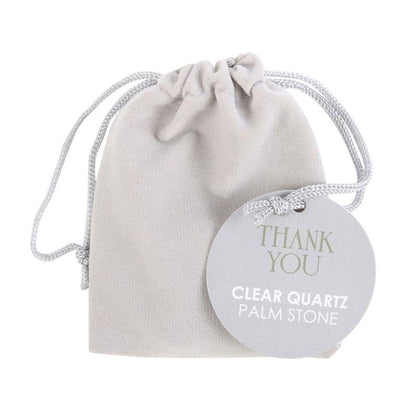 Thank You Clear Quartz Crystal Palm Stone - DuvetDay.co.uk