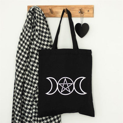 Triple Moon Cotton Tote Bag - DuvetDay.co.uk
