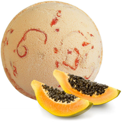 Tropical Paradise Coco Bath Bomb - Papaya - DuvetDay.co.uk