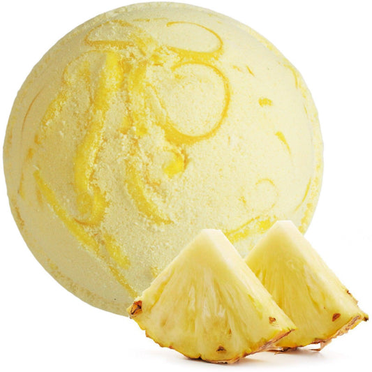 Tropical Paradise Coco Bath Bomb - Pineapple - DuvetDay.co.uk
