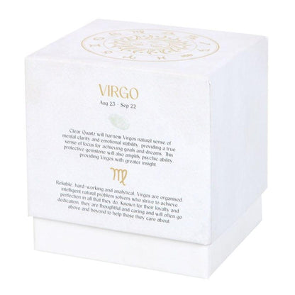 Virgo Sandalwood & Patchouli Gemstone Zodiac Candle - DuvetDay.co.uk